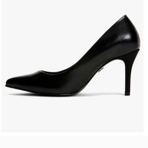 Antonia Saint New York Black Leather Victoria 3.5 " High Heel shoes